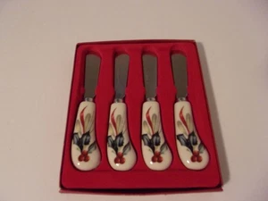 New 4 Lenox Winter Greetings  Stainless Steel Spreaders - Picture 1 of 8