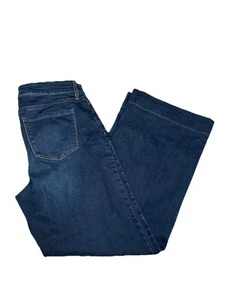 Pantalones de mezclilla NYDJ Not Your Daughter pierna recta azul lavado oscuro talla 8 - Imagen 1 de 6