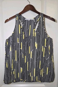 Veronica Beard Damen Seide Tank Top 6 schwarz Streifen Luxus Karriere Resort Kreuzfahrt - Bild 1 von 9