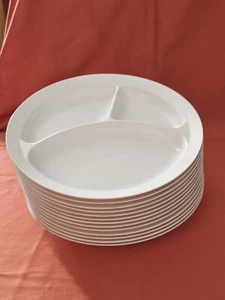 DDR Menüteller ISO-Press-Rund ca.27cm Dm 3 Kammern VEB - Bild 1 von 9