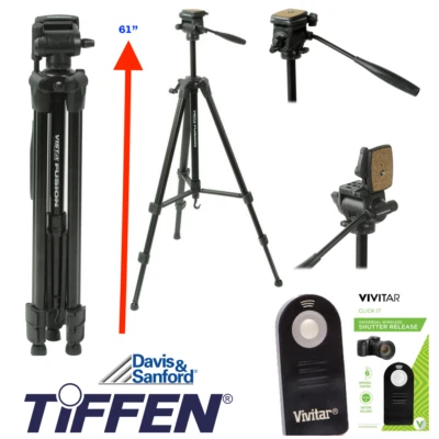 61" TRIPOD + REMOTE CONTROL FOR CANON REBEL T6I T6S T6 T3I T4I T5I T5 60D 70D   - Image 1 of 4