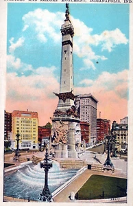 Indianapolis Indiana Soldiers' and Sailors' Monument Postcard - Picture 1 of 2