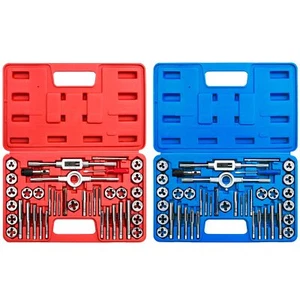 80 Pezzi Premium SAE e Set di Rubinetti Metrici e Stampi - Dimensioni SAE Pollici #4 a 1/2" an... - Foto 1 di 8