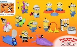 MCDONALDS 2017 DESPICABLE ME 3 (MINIONS) - COMPLETE SET - PRIORITY SHIPPING - Picture 1 of 1