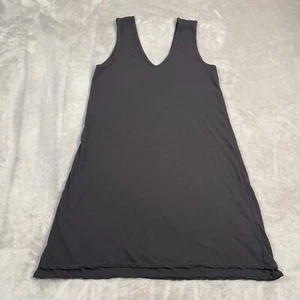 James Perse Dress Womens Size 2 Black Faded Wash Short Length Sleeveless VNeck - Picture 1 of 8