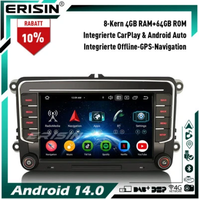 Android 14 64GB DAB+GPS Autoradio für VW Crafter Amarok Caddy Polo ŠKODA Yeti T6 - Bild 1 von 4