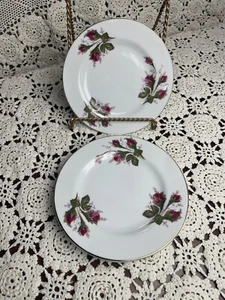 Royal Crafts Fine China Japan Pink Roses (4) Saucers 6 1/4” - Picture 1 of 3