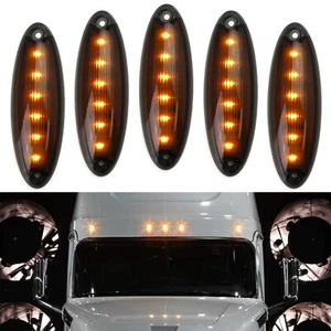 OE-Spec Amber LED Raised Roof Clearance Marker Lights For Freightliner Cascadia - Picture 1 of 9