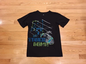 Preowned Boys Circo Pajama Top T  Shirt Sleep  XL 16 Black Football Touchdown - Picture 1 of 2