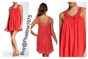 Vestido L Space White Falls COLOR ROJO CORAL Talla Grande #B288 - Imagen 1 de 4