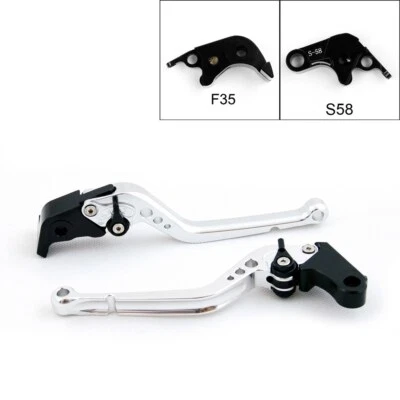 Long Brake Clutch Levers For Suzuki GSXR600 GSXR750 06-10 GSXR1000 05-06 SIL #3 Foto 1 de 4