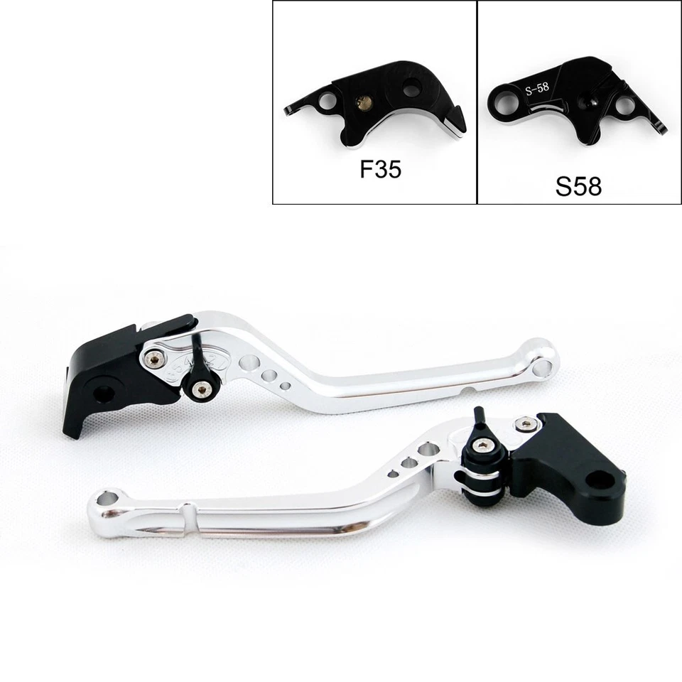 Long Brake Clutch Levers For Suzuki GSXR600 GSXR750 06-10 GSXR1000 05-06 SIL #3 Foto 1 de 4