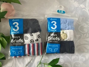 Boys Underwear Pack of 6 Cotton Briefs Multicoloured Size 7-8 Years New! - Picture 1 of 2
