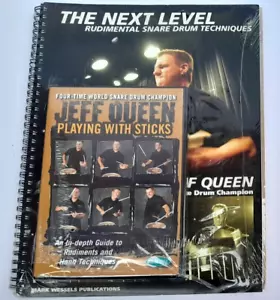 RUDIMENTAL SNARE DRUM TECHNIQUES, THE NEXT LEVEL / JEFF QUEEN BOOK & DVD - NEW. - Picture 1 of 6