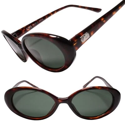 Gafas de sol True Vintage para mujer lentes ovaladas ligeras contorno de ojos de gato marco de tortuga Foto 1 de 3