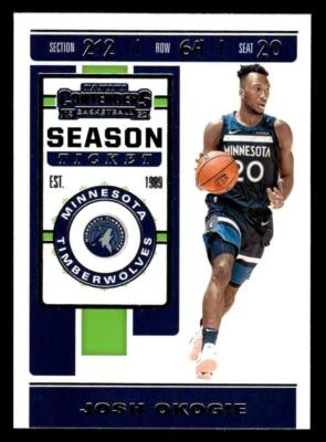 2019-20 Panini Contenders #52 Josh Okogie Card Minnesota Timberwolves - Image 1 of 2