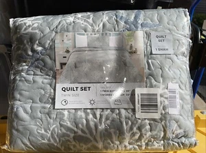 Great Bay Bedding Set 2Piece Reversible Lightweight Twin Quilt & Sham - Open Box - Picture 1 of 2