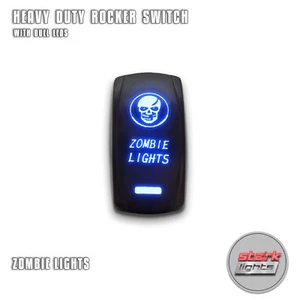 Interruptor basculante LED grabado láser azul luz doble 20A 12V encendido / apagado - luces zombies - Imagen 1 de 6