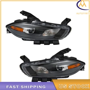 Black Right&Left Side Headlights Halogen For Dodge Dart 2013 2014 2015 16 Clear - Bild 1 von 8