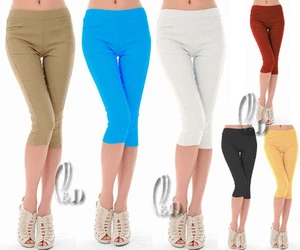 AU SELLER Casual Stretch Skinny 3/4 Slim Pencil Pants Leggings Shorts P014 - Picture 1 of 7