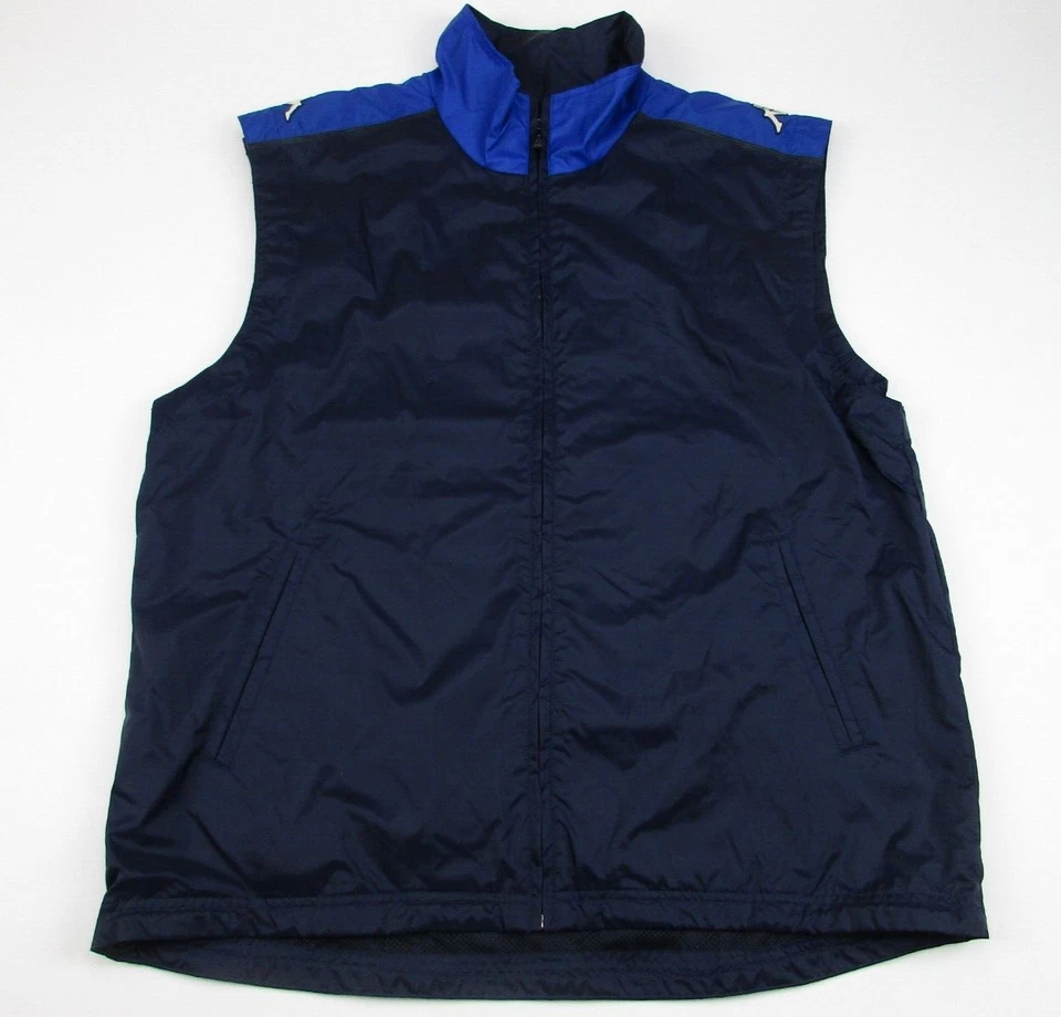 Hombres XL Kappa Chaleco Cortavientos Cremallera Completa Azul Foto 1 de 4