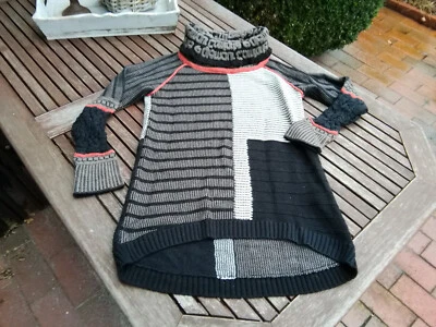 BC by Heine eleganter Rollkragen Long Pullover Strick orange braun Wolle S 36/38 - Bild 1 von 4