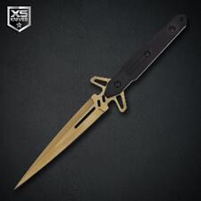 10" Fantasy Golden Fixed Blade Survival Hunting Knife G10 Handle w/ Kydex Sheath