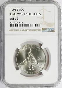 1995-S 50c Civil War Commemorative Half Dollar NGC MS69 - Picture 1 of 4