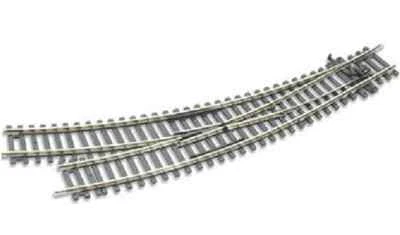 PECO HO Code 100 Short Curved double radius Right Turnout ST244 - Image 1 of 2