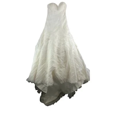 WATTERS SILK Bridal Dress Style 06078B Beautiful Condition Needs Cleaning SZ 2 - Image 1 of 4