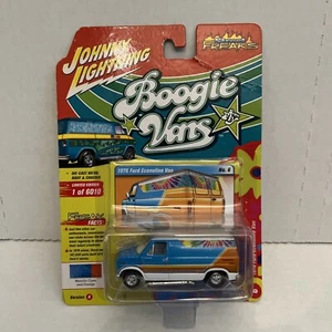 1976 '76 FORD ECONOLINE VAN BLAU V/A BOOGIE VANS JOHNNY LIGHTNING DIECAST 2021 - Bild 1 von 5