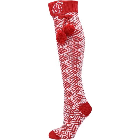 Women's ZooZatz Washington State Cougars Geometric Thigh High Socks Cover