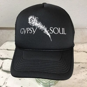 Gypsy Soul Decky Trucker Hat Unisex One Size Snapback Black Adjustable Ball Cap - Picture 1 of 6