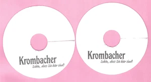 Pilsdeckchen Tropfdeckchen Krombacher glatter Rand 2x - Bild 1 von 1