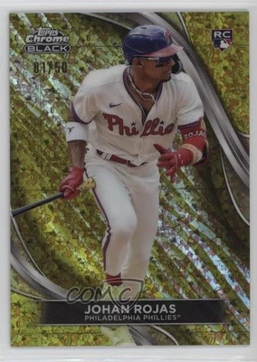 2024 Topps Chrome Black Gold Mini-Diamond Refractor /50 Johan Rojas Rookie RC - Image 1 of 2