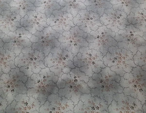 48x44" Daiwabo Selection 21587 E.E.Schenck Fabric Small Floral Gray Green Cotton - Picture 1 of 4