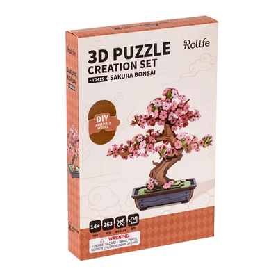 ROLIFE ROBOTIME ROWOOD Rote Nelke 3D Holzpuzzle Zum Selbermachen Blumenset TW052