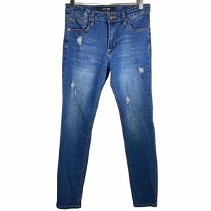 Joes Jeans Distressed Skinny Pants Denim Blue Size Youth Girls 14 - Picture 1 of 7