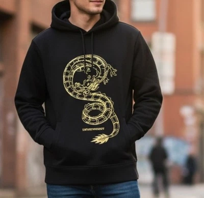 Empori Armani Hombre Edición Limitada Año Nuevo Lunar Dragón Sudadera con Capucha, XL Foto 1 de 4
