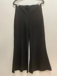 Kit and Ace Black Wide Leg Pull On Crop Pants 8 Office Minimalist Preppy - Picture 1 of 12
