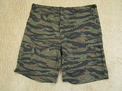 Rothco BDU Shorts Mens 2XL Tiger Stripe Camo Military Cargo Pockets Adjustable - Image 1 of 4