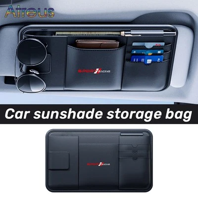 1*Universal Coche Parasol Organizador Bolsa Bolsillo Tarjeta Almacenamiento Gafas Soporte Foto 1 de 4