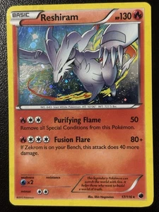 Reshiram 17/116 MP Pokemon Karte Kosmos Holo Rare Foil Plasma Freeze MP - Bild 1 von 2