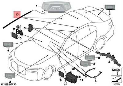 Módulo LED BMW G70 735i 740dX Sky Lounge 63315A172C6 fabricante de equipamento original NOVO - Imagem 1 de 4