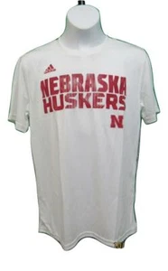 New Nebraska Cornhuskers Youth S-M-L White Performance Adidas Shirt $22 - Picture 1 of 6