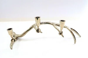 Metal STAG Horn Candle Sticker Holder 21" Long for Cabin, Man Cave, Pier 1 ? - Picture 1 of 9