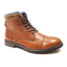 Mens Cap Toe Ankle Dress Derby Boots Lace Up Modern Denim Friendly Footwear AZAR