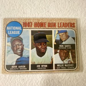 1968 Topps Baseball 1967 Homerun Leaders #5 Aaron,Wynn,McCovey Mint-NM