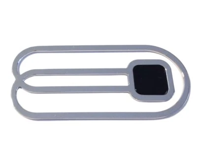 FERMASOLDI IN ARGENTO 925 RODIATO CON ONICE  - 925 STERLIING SILVER MONEY CLIP - Immagine 1 di 2