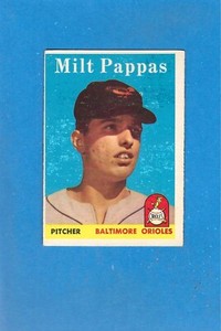1958 Topps #457 Milt Pappas RC Rookie Orioles EX Crease-Free
